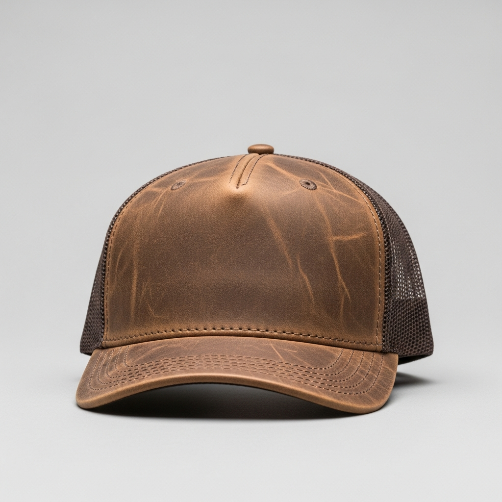 Leather Trucker Cap