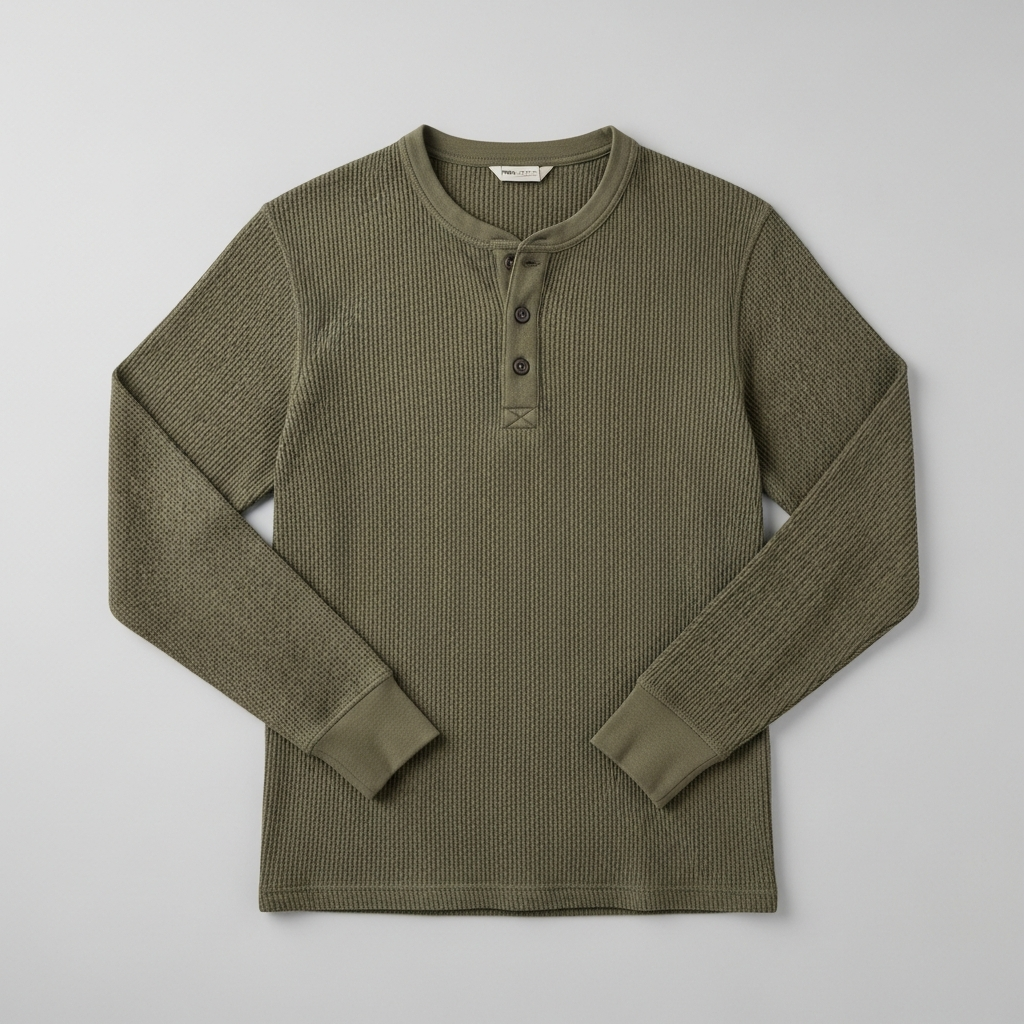 Long-Sleeve Thermal Henley