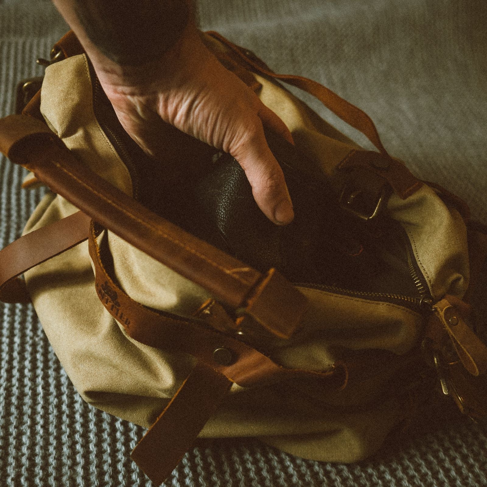 Waxed Canvas Dopp Kit — Cascade Carry