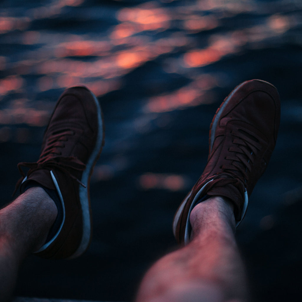 Canvas Deck Shoe — Strider, in use